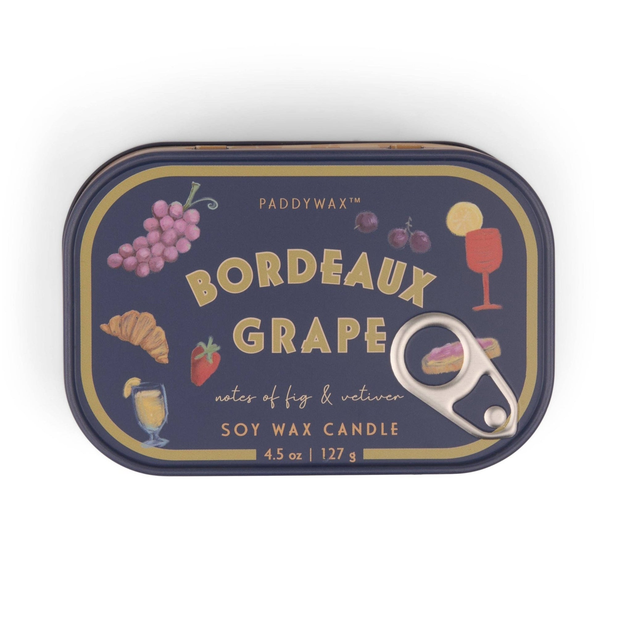 Paddywax Bistro Grapes Tin Candle - Bordeaux Grape - Designworks Collective Modern Love Store Glasgow