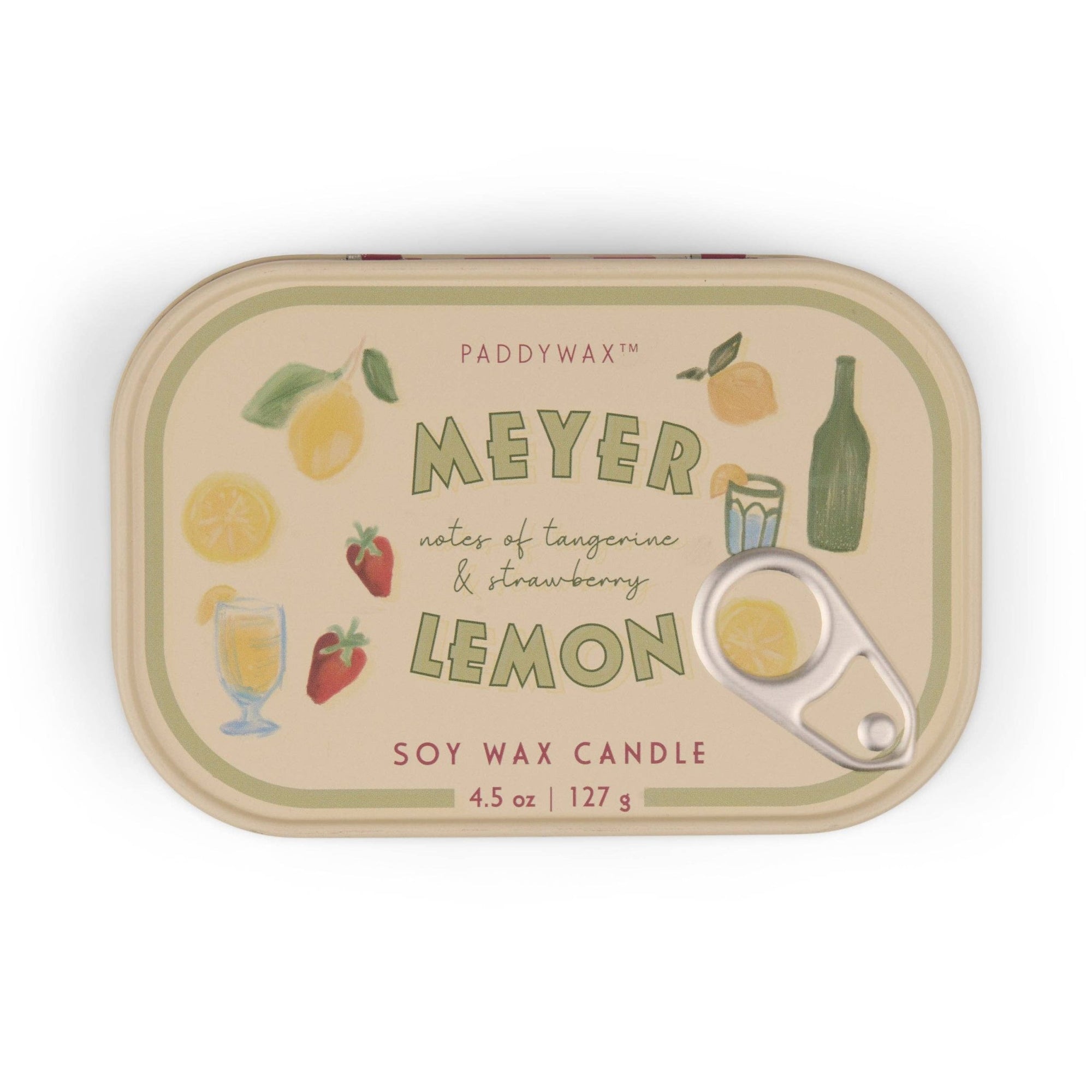 Paddywax Bistro Lemon Tin Candle - Meyer Lemon - Designworks Collective Modern Love Store Glasgow