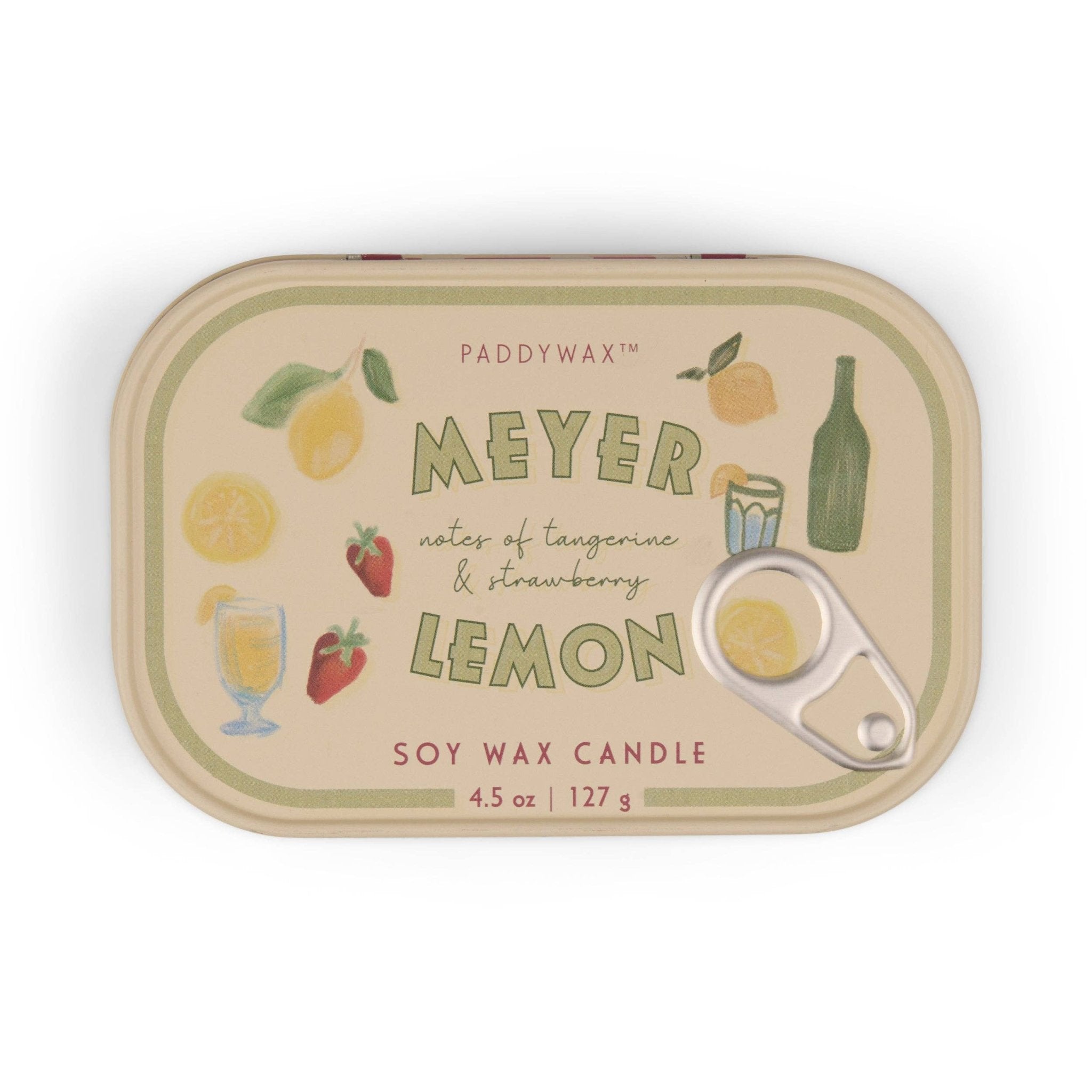 Paddywax Bistro Lemon Tin Candle - Meyer Lemon - Designworks Collective Modern Love Store Glasgow