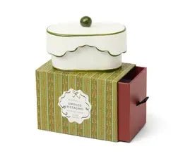 Cherie Ceramic Dish Candle - Green - Smoked Pistachio candle 