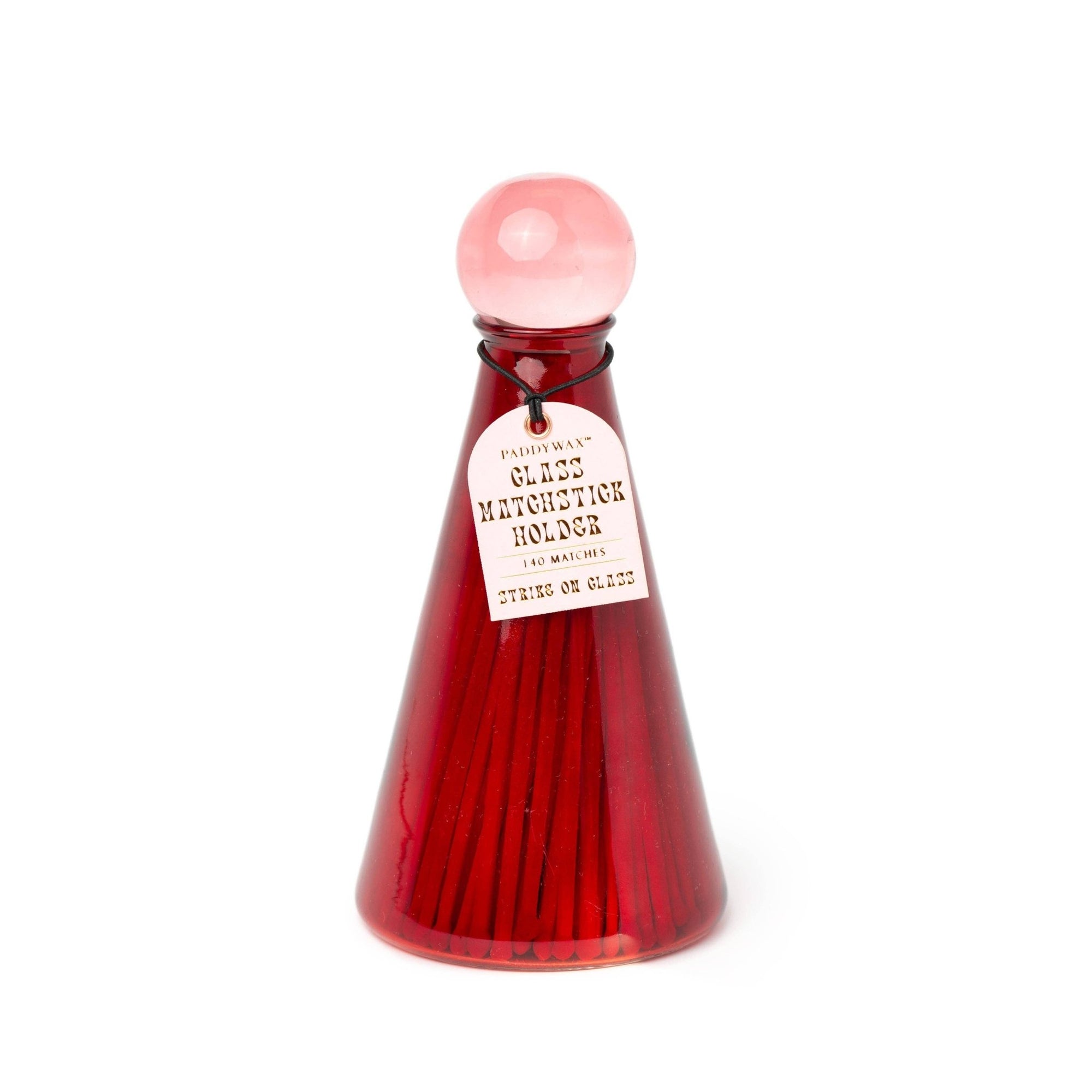 Paddywax Coloured Glass Match Holder (80 Pcs) - Volcano Red - Designworks Collective Modern Love Store Glasgow