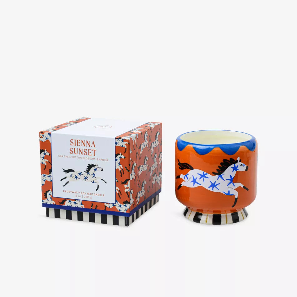 Paddy Wax Horse Ceramic Candle - Sienna Sunset