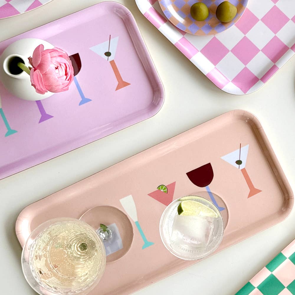 Peach Cocktail Serving Tray - BLU KAT Modern Love Store Glasgow