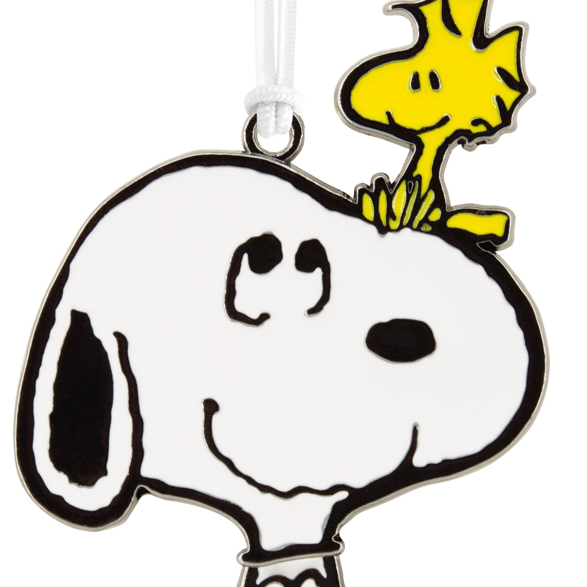 Peanuts™ Moving Metal - Snoopy & Woodstock Ornament - Hallmark Modern Love Store Glasgow