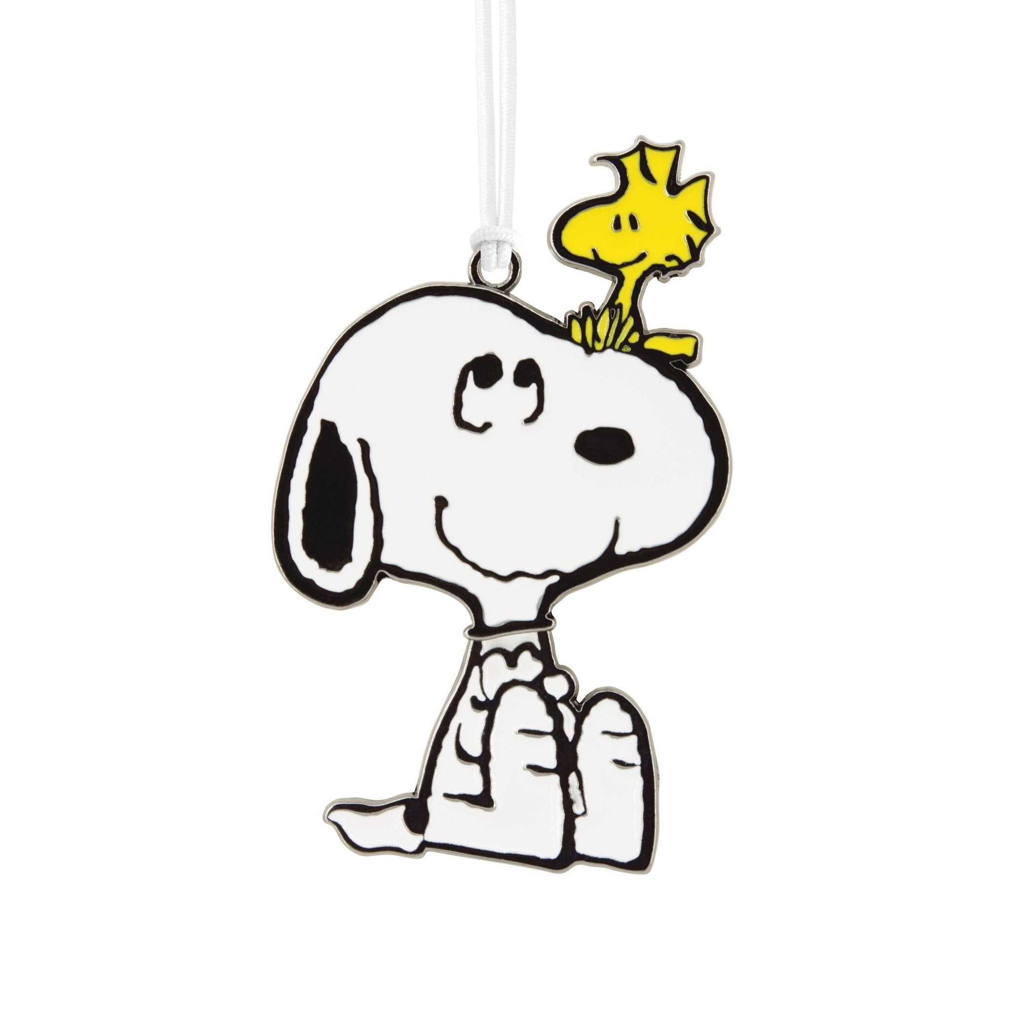 Peanuts™ Moving Metal - Snoopy & Woodstock Ornament - Hallmark Modern Love Store Glasgow