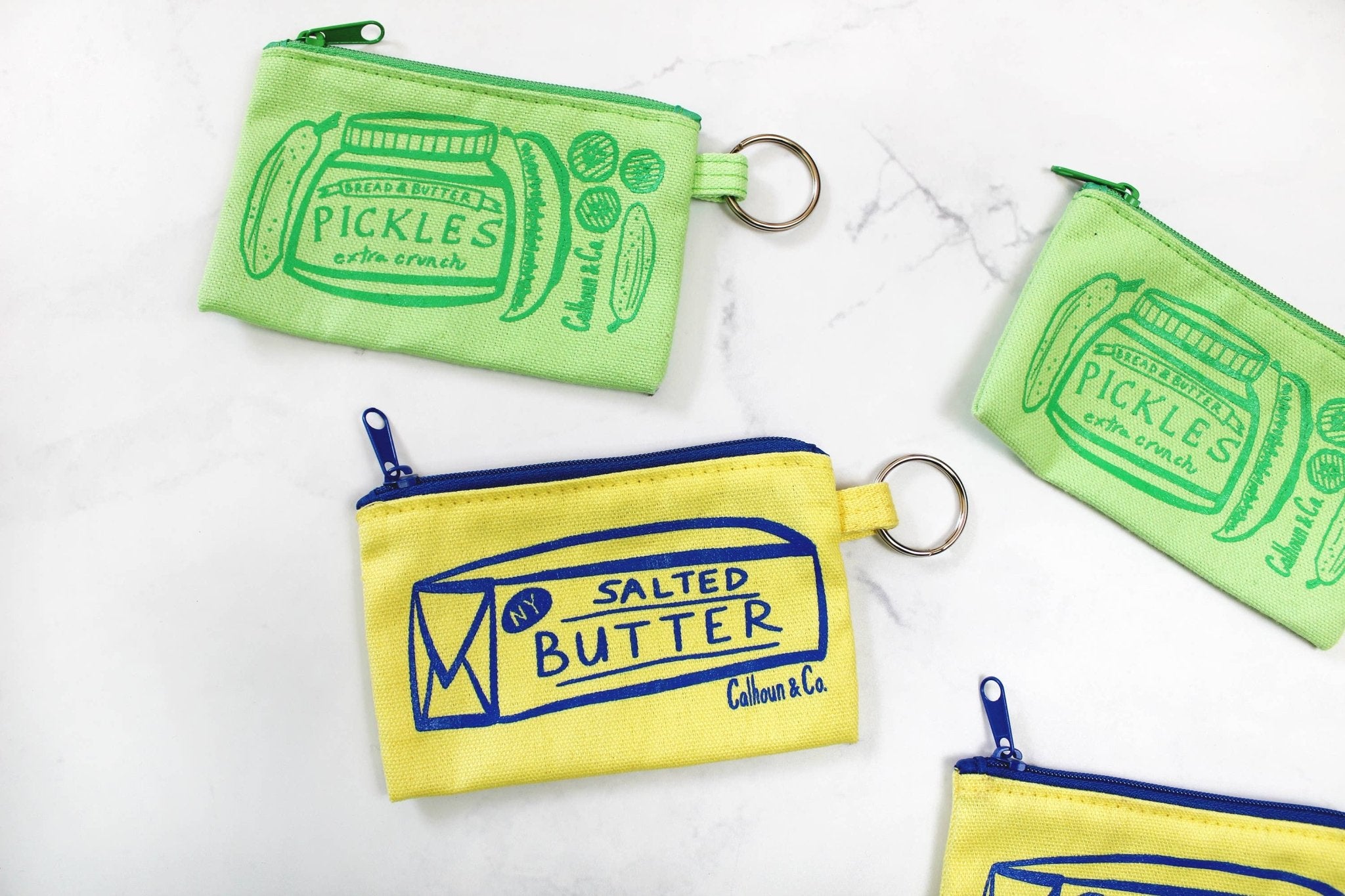 Pickle Zipper Card Pouch with Keyring - Calhoun & Co. Modern Love Store Glasgow