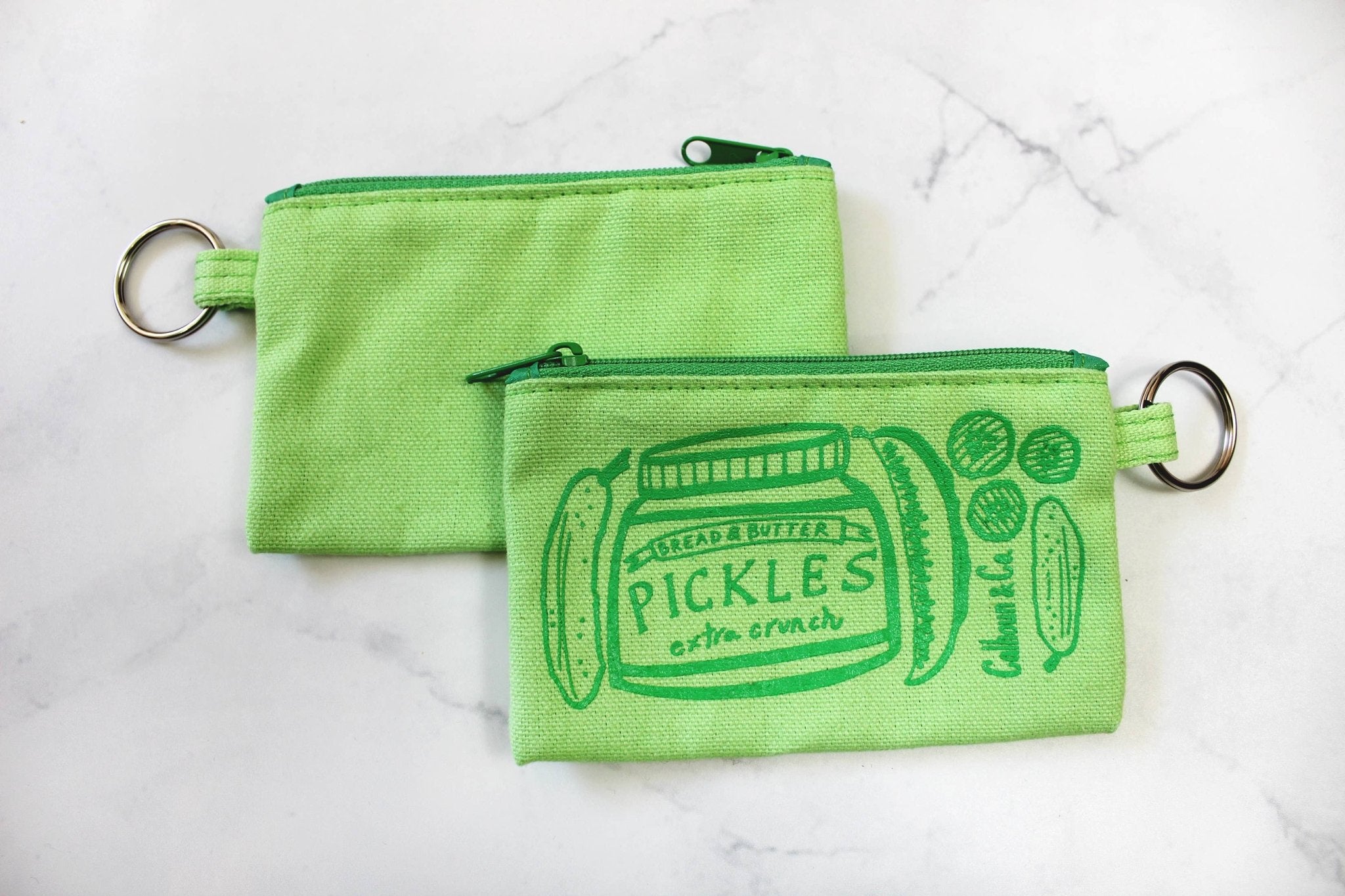 Pickle Zipper Card Pouch with Keyring - Calhoun & Co. Modern Love Store Glasgow