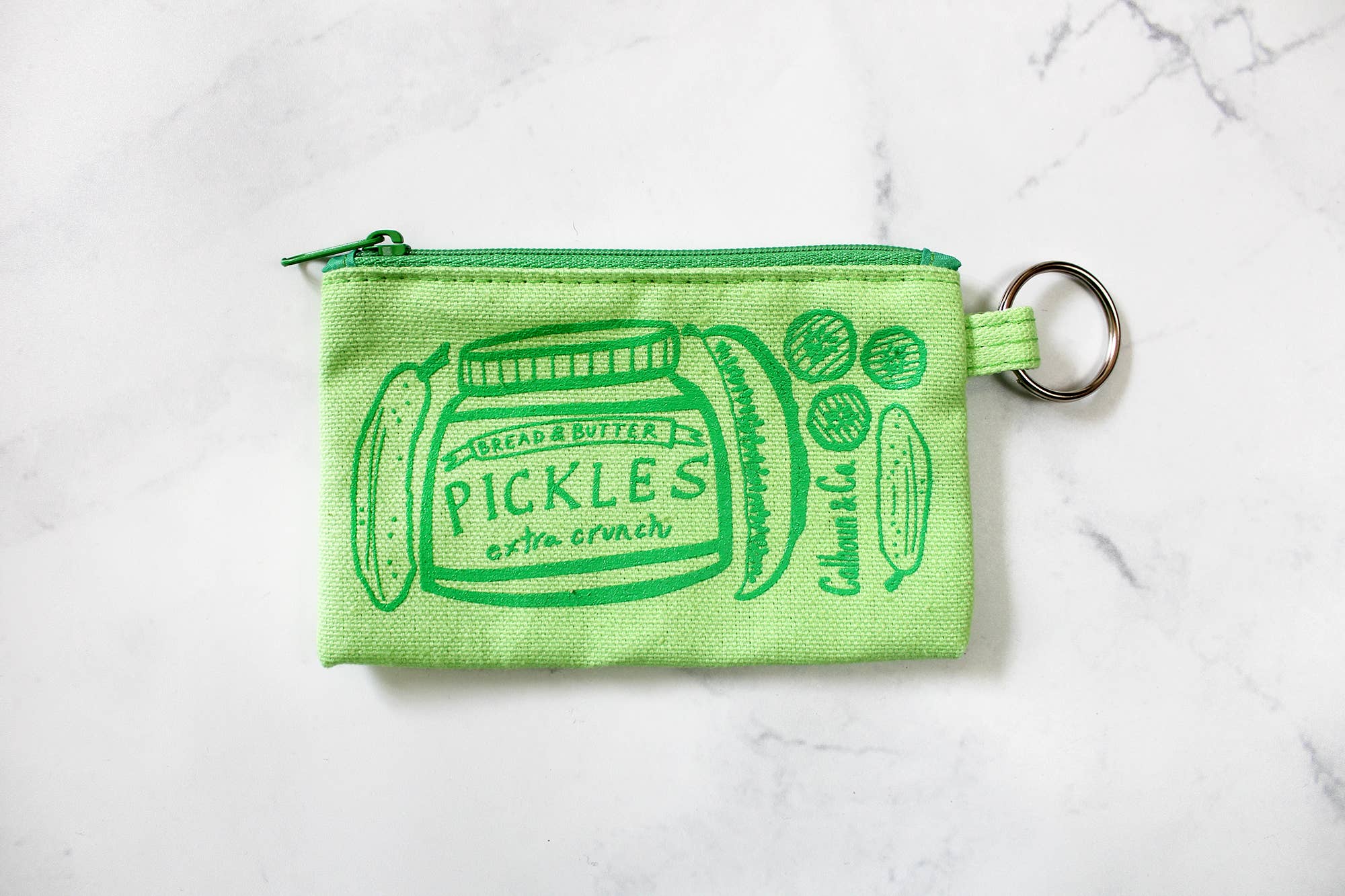 Pickle Zipper Card Pouch with Keyring - Calhoun & Co. Modern Love Store Glasgow