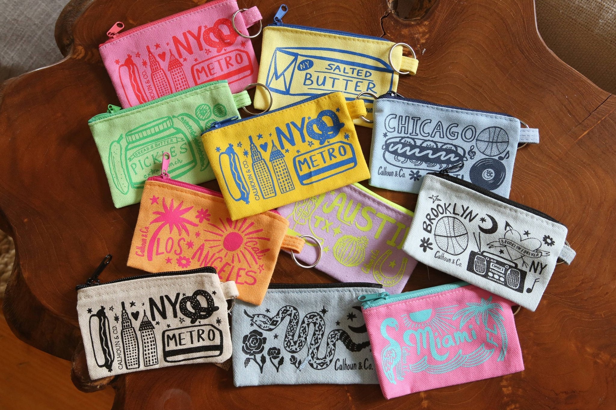 Pickle Zipper Card Pouch with Keyring - Calhoun & Co. Modern Love Store Glasgow