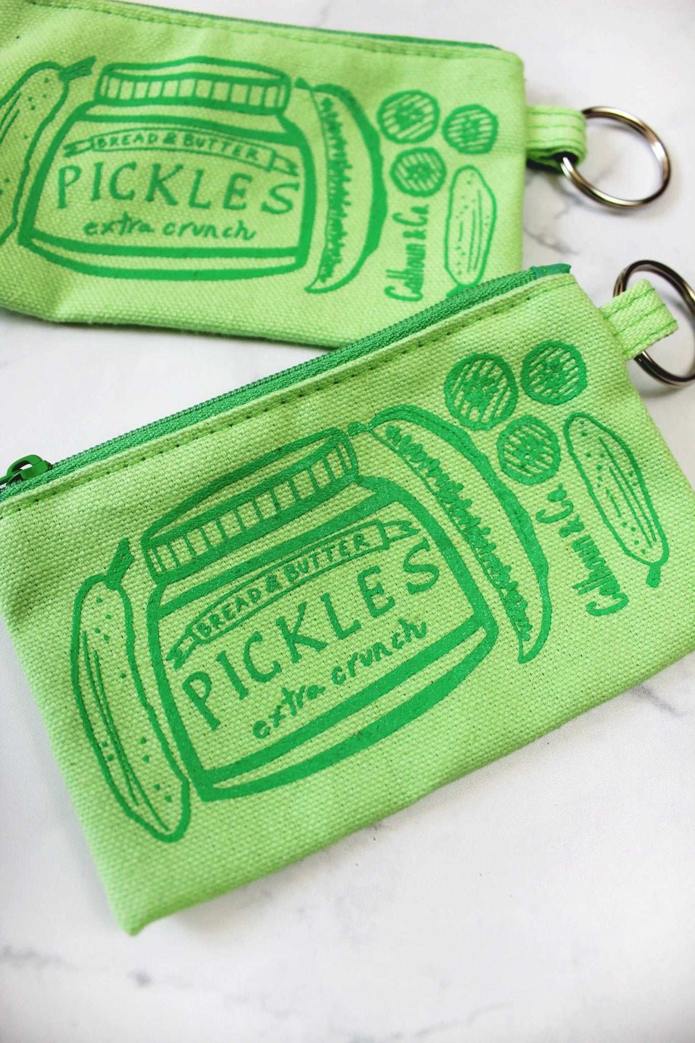 Pickle Zipper Card Pouch with Keyring - Calhoun & Co. Modern Love Store Glasgow