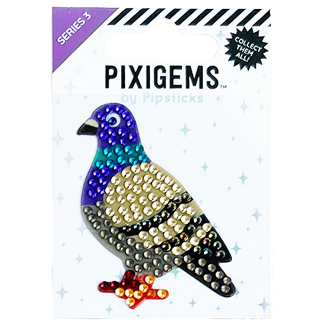Pipsticks Presley Pigeon Pixigem good luck charm sticker