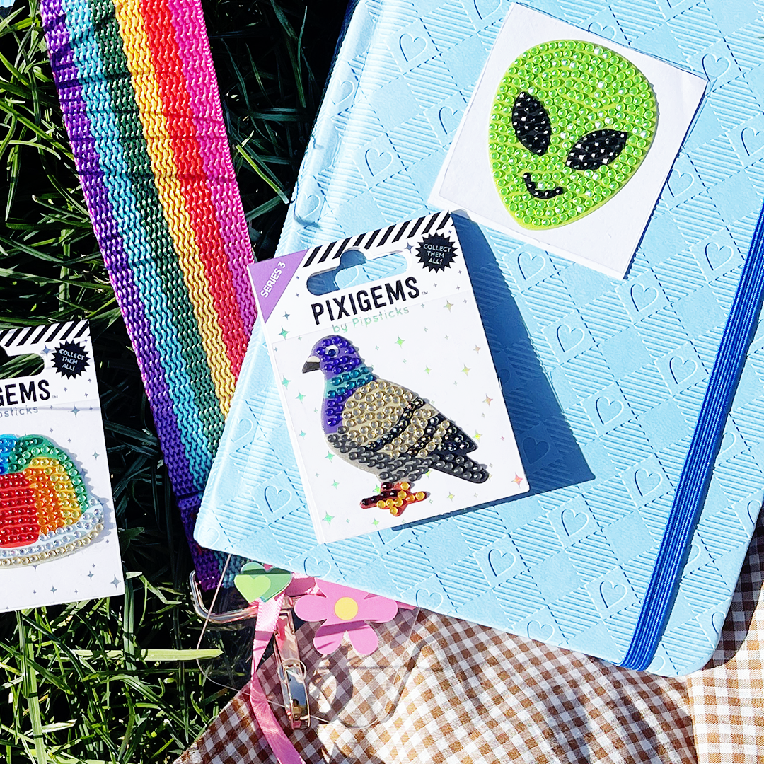 Presley Pigeon Pixigem sparkly pigeon sticker