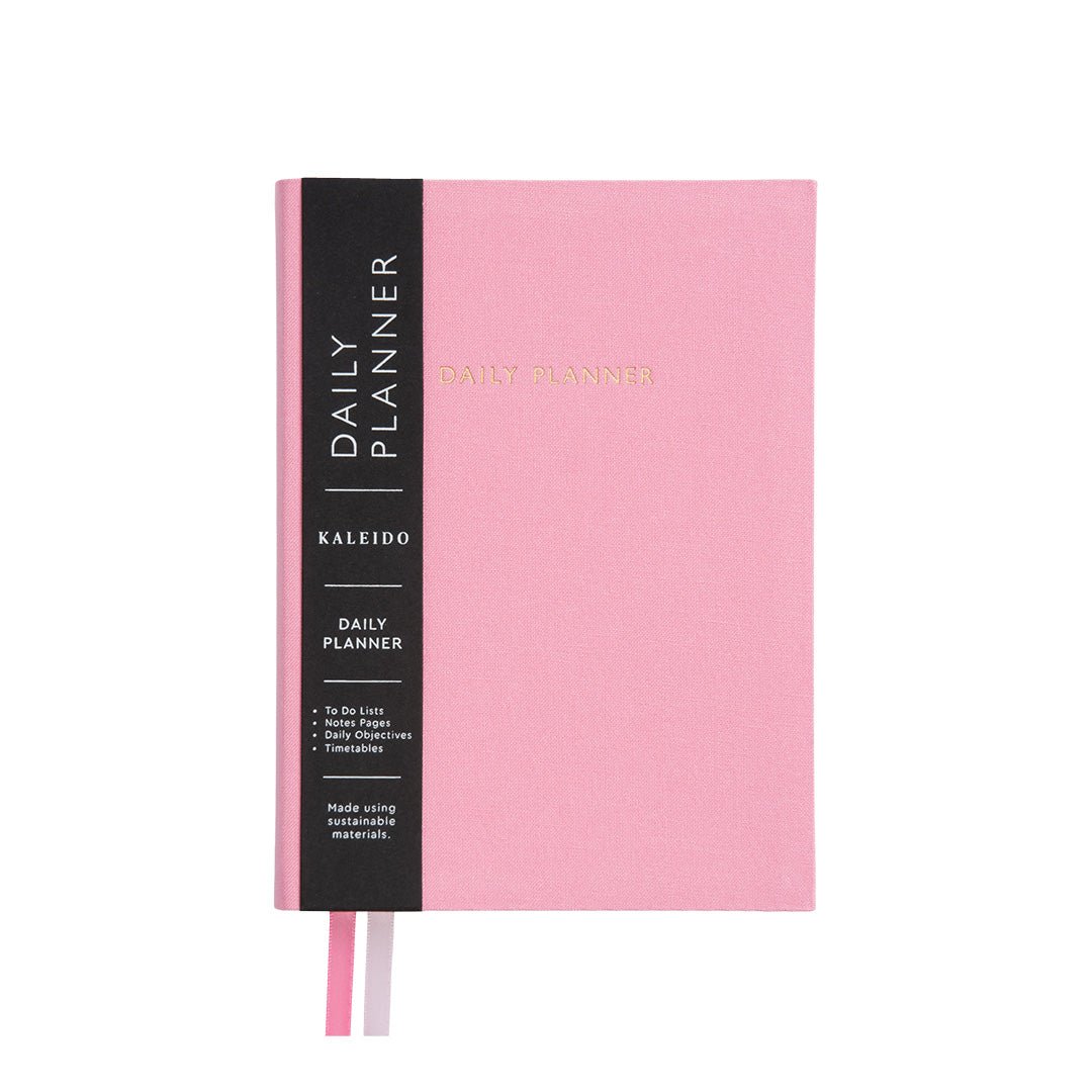 Pink Fabric Daily Planner (B6) - planner Ohh Deer UK + EU Modern Love Store Glasgow
