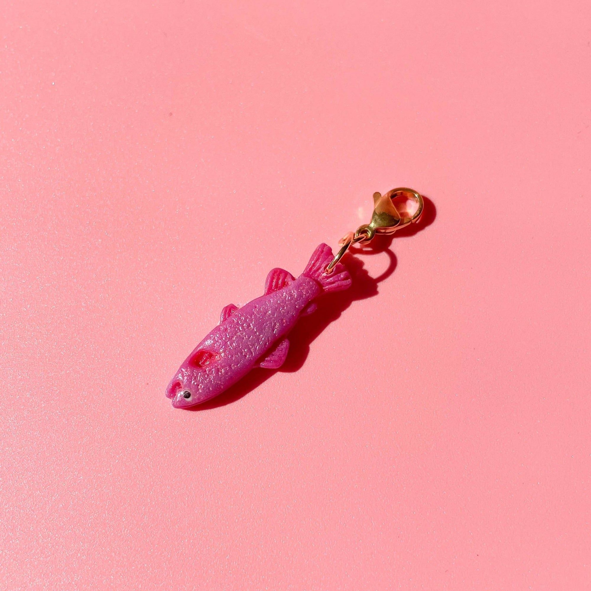 Pink Fancy Fish Bag Charm - Bold Blossom Shop Modern Love Store Glasgow