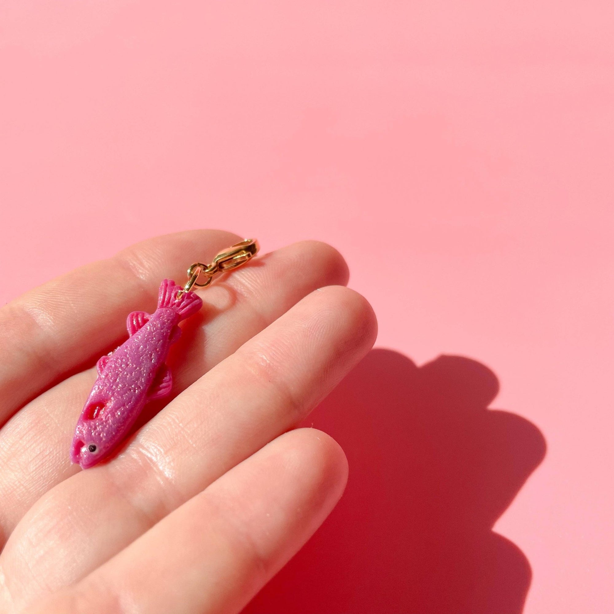 Pink Fancy Fish Bag Charm - Bold Blossom Shop Modern Love Store Glasgow