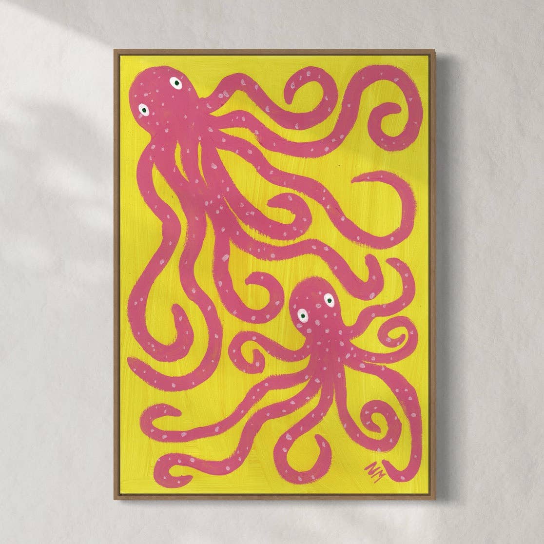 Pink octopus Print - Nancy McKie Modern Love Store Glasgow