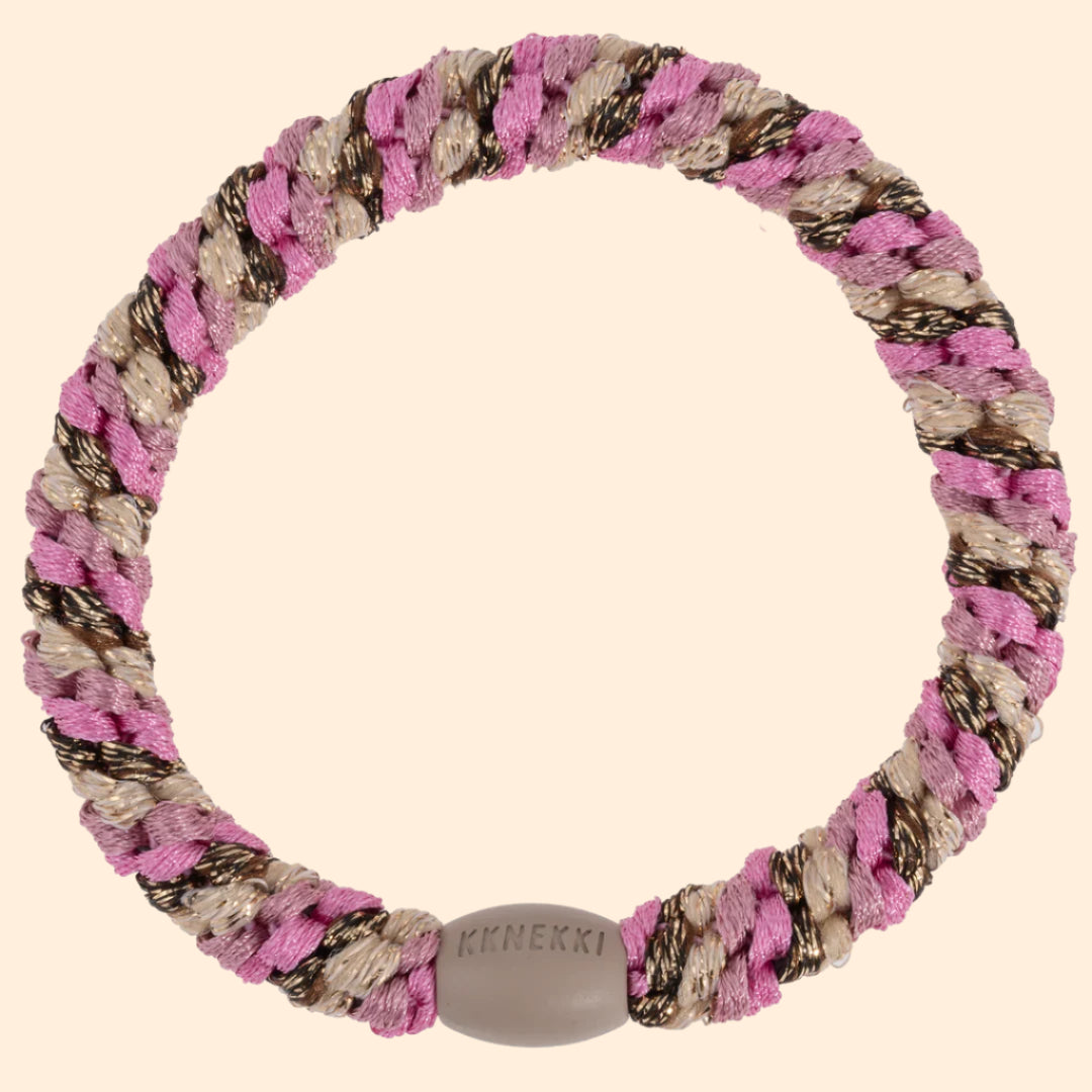 KKnekki Hair Bobble Pink Brown Glitter
