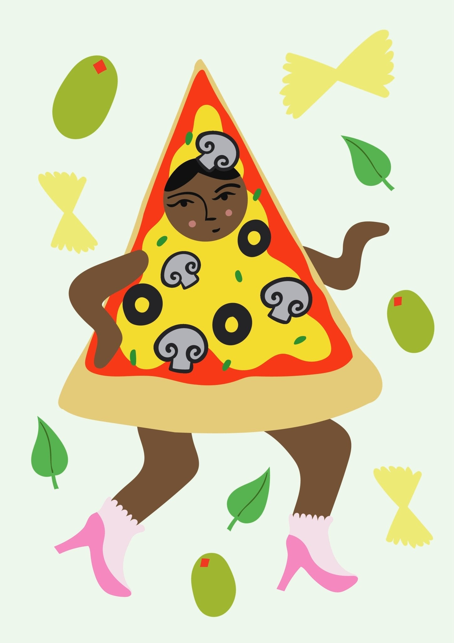 Pizza Dance Print - Print Hannah Budd Modern Love Store Glasgow