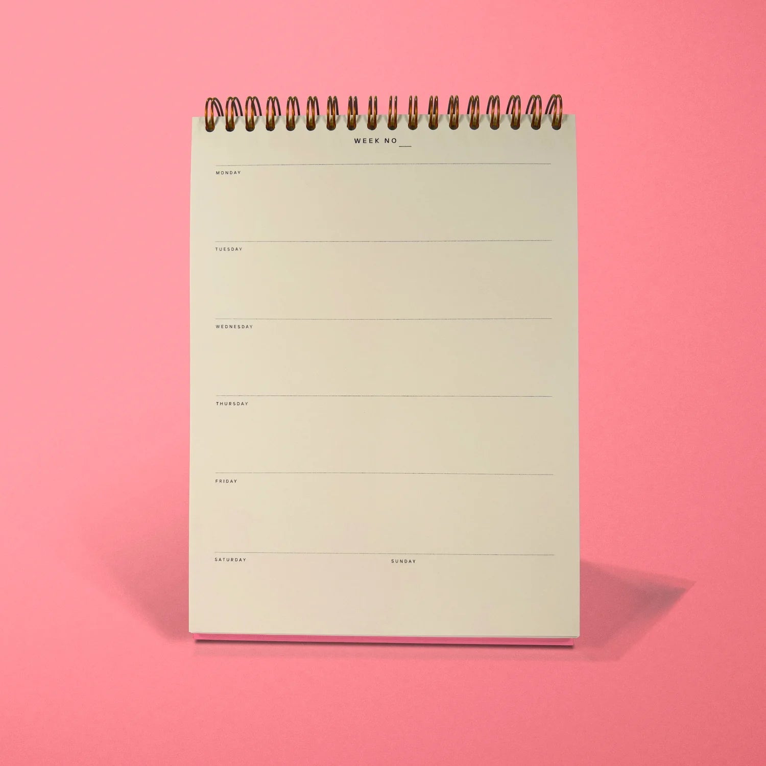 Blank Canvas Weekly Desktop Planner: PINK - planner 1973 Modern Love Store Glasgow