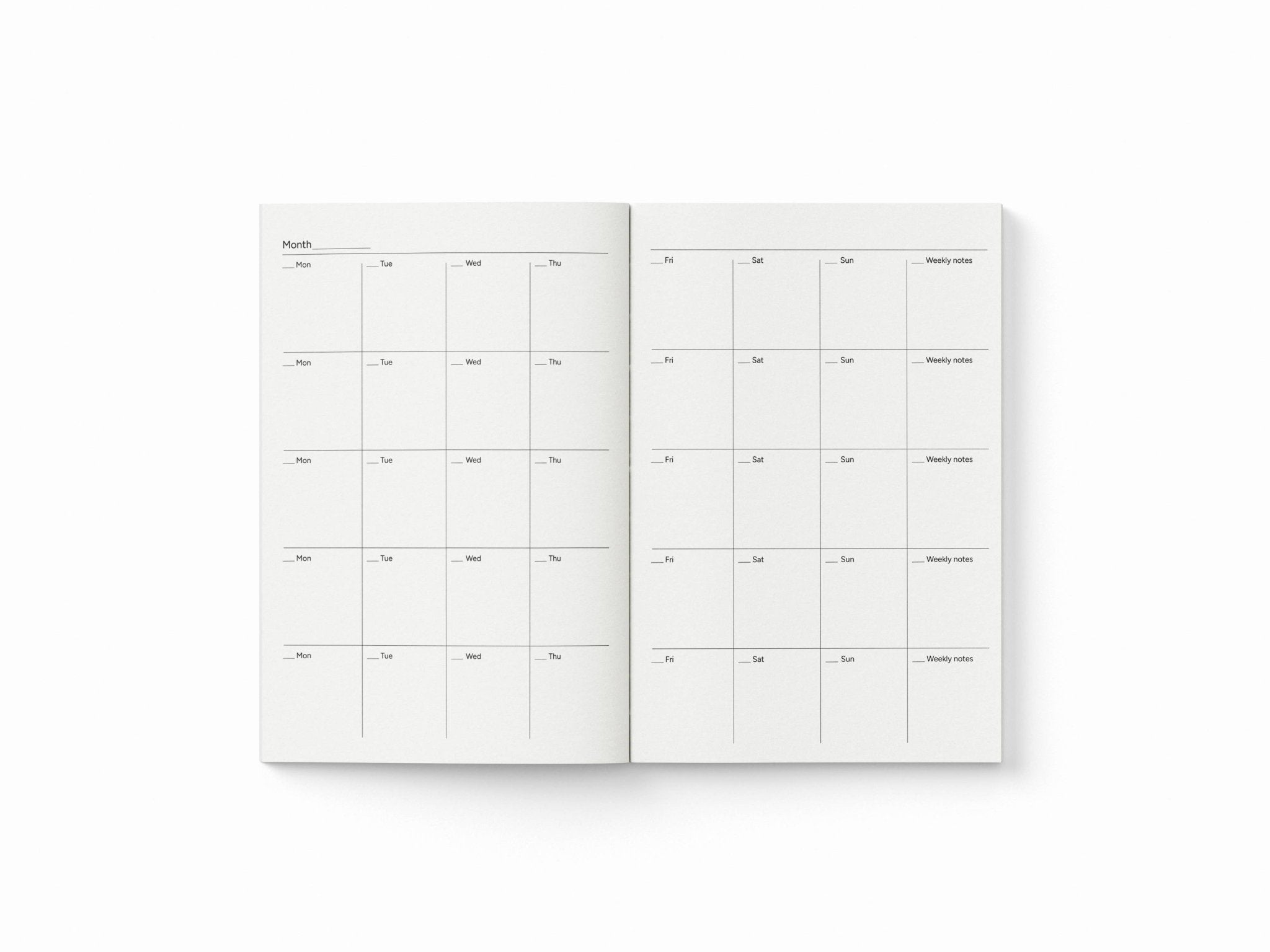 Undated Pocket Diary | Mini Daily Planner - by Eat the Moon | Cute stationery  at Modern Love Store