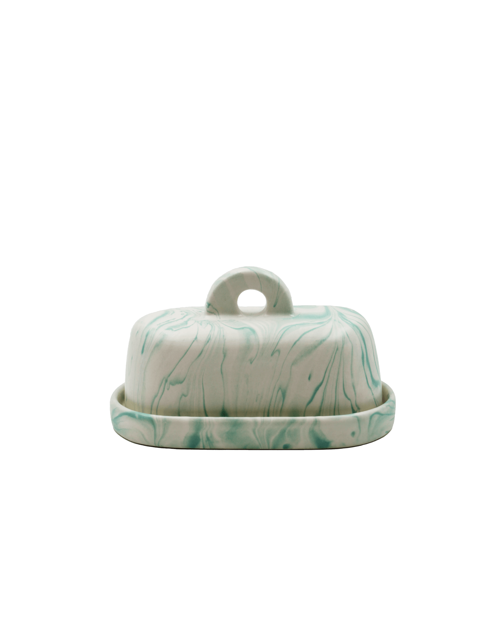 Butter Dish Marble Green - Pó de Barro Modern Love Store Glasgow