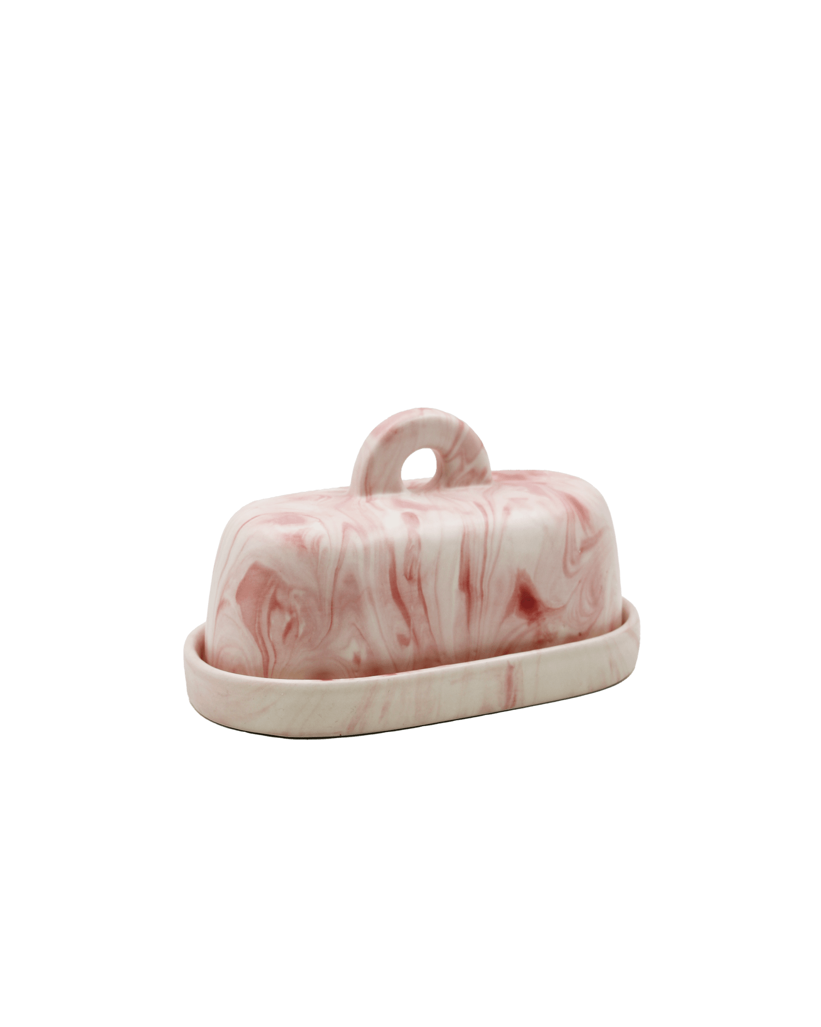 Butter Dish Marble Pink - Pó de Barro Modern Love Store Glasgow