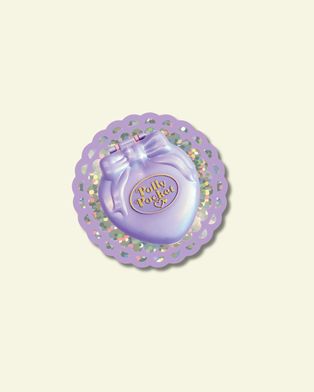 Polly Pocket Glitter Vinyl Sticker  - Shellflower Modern Love Store Glasgow