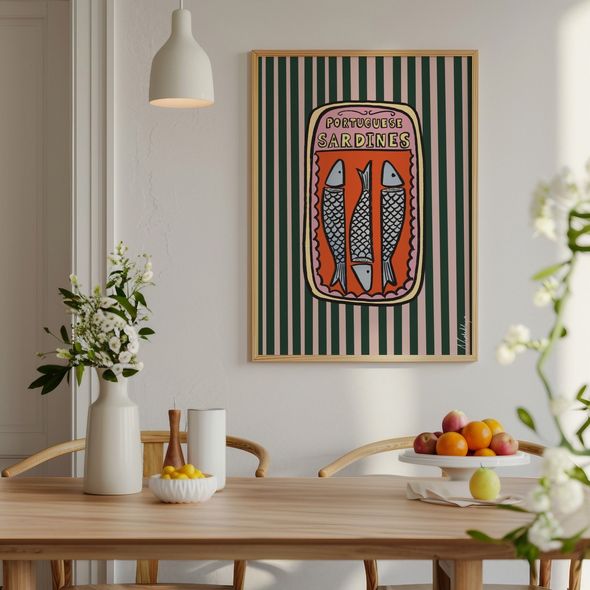 Portuguese Sardines Print - Print Nephtys Illustrated Modern Love Store Glasgow