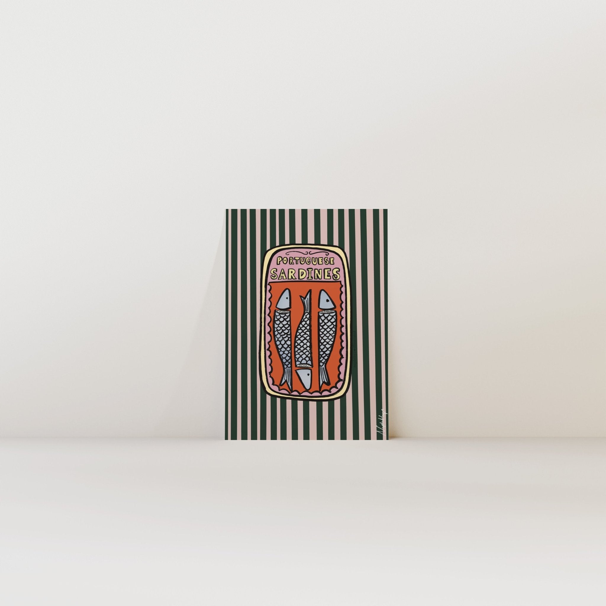 Portuguese Sardines Print - Print Nephtys Illustrated Modern Love Store Glasgow