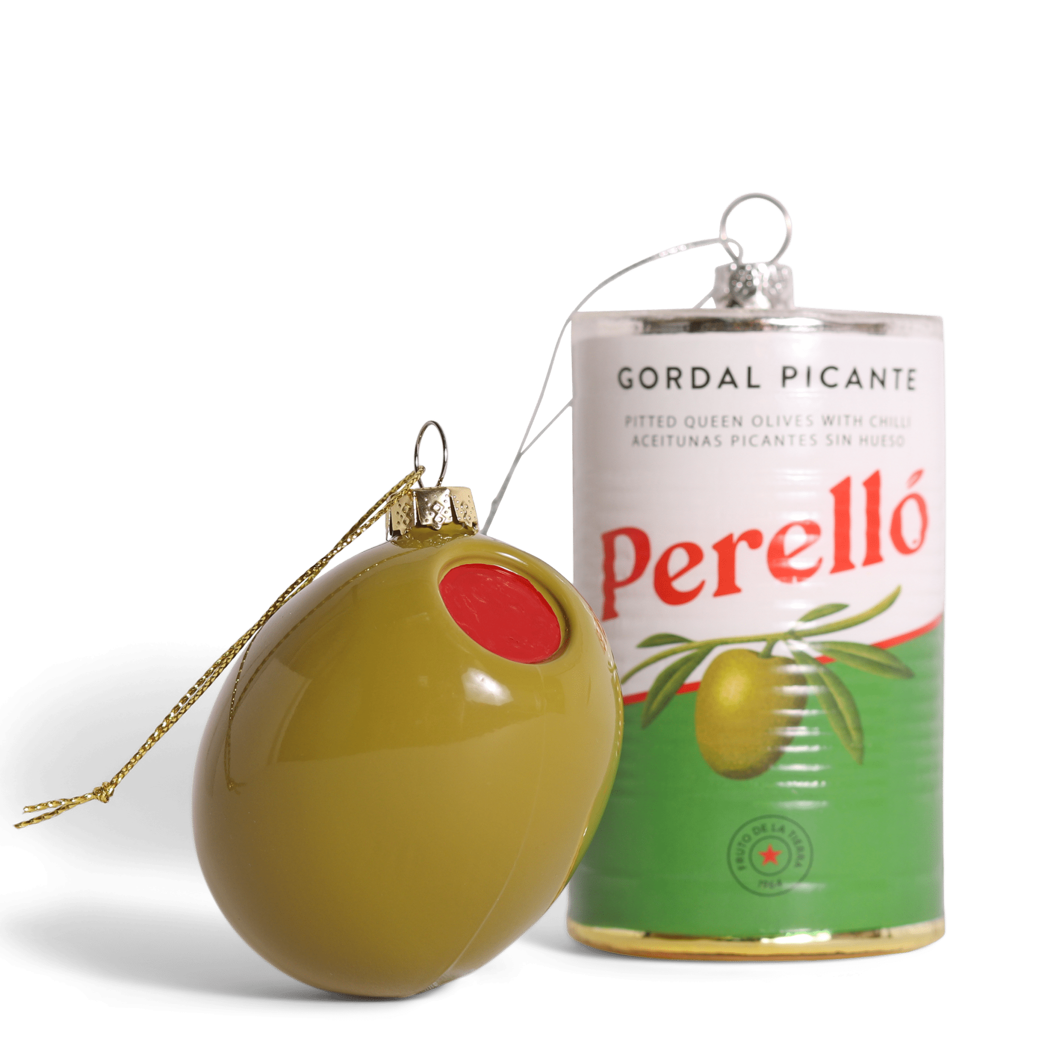Pre Order. Perelló Olives Glass Christmas Bauble - studio THIE Modern Love Store Glasgow