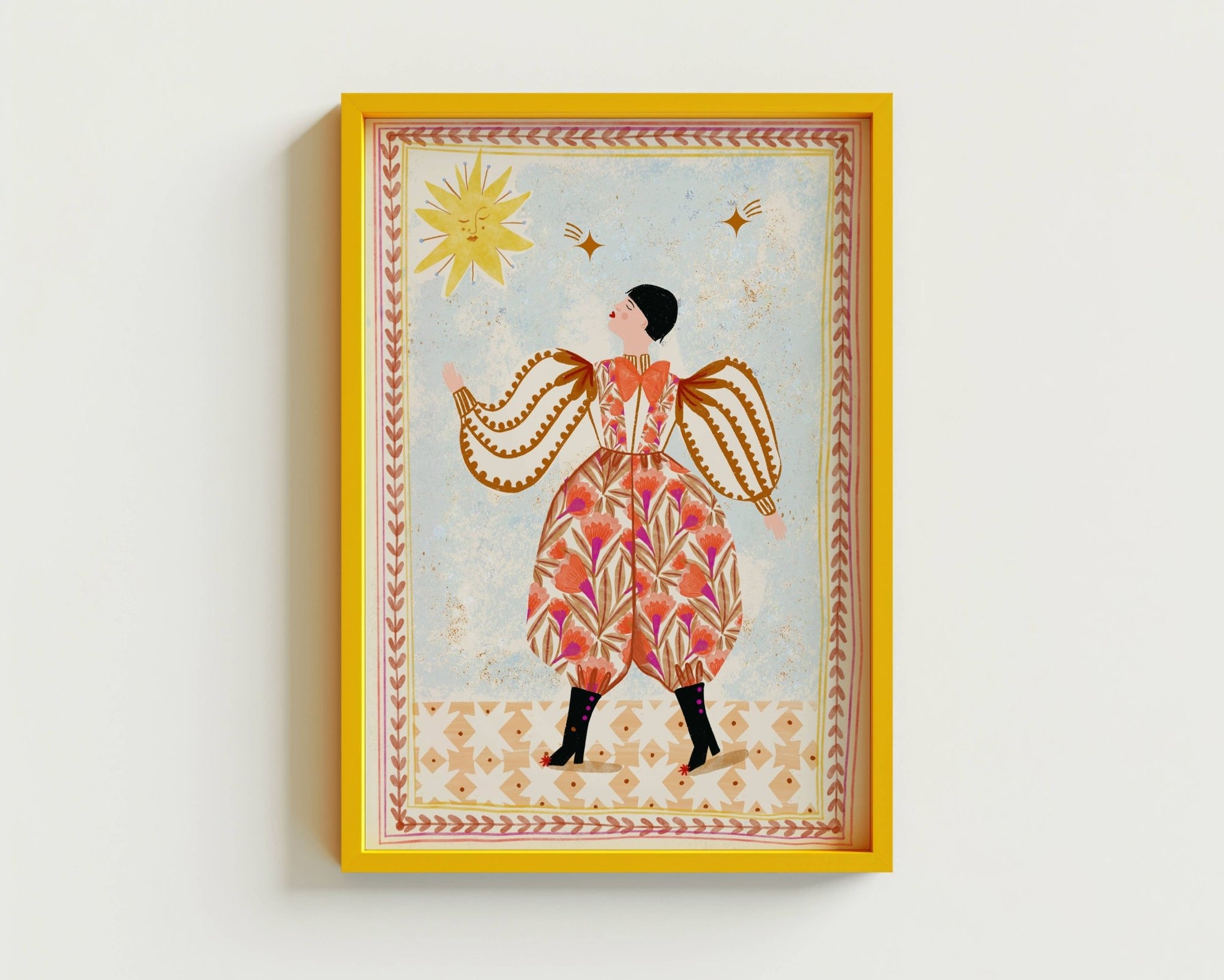 Folk Man - A4 - Print Carole Hillman Modern Love Store Glasgow