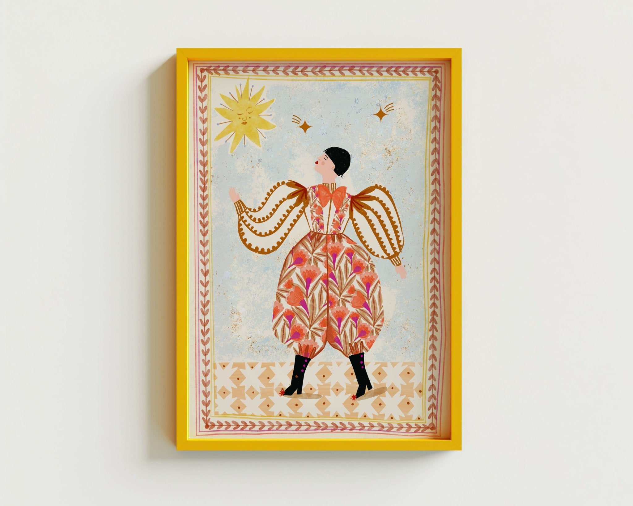 Folk Man - A4 - Print Carole Hillman Modern Love Store Glasgow