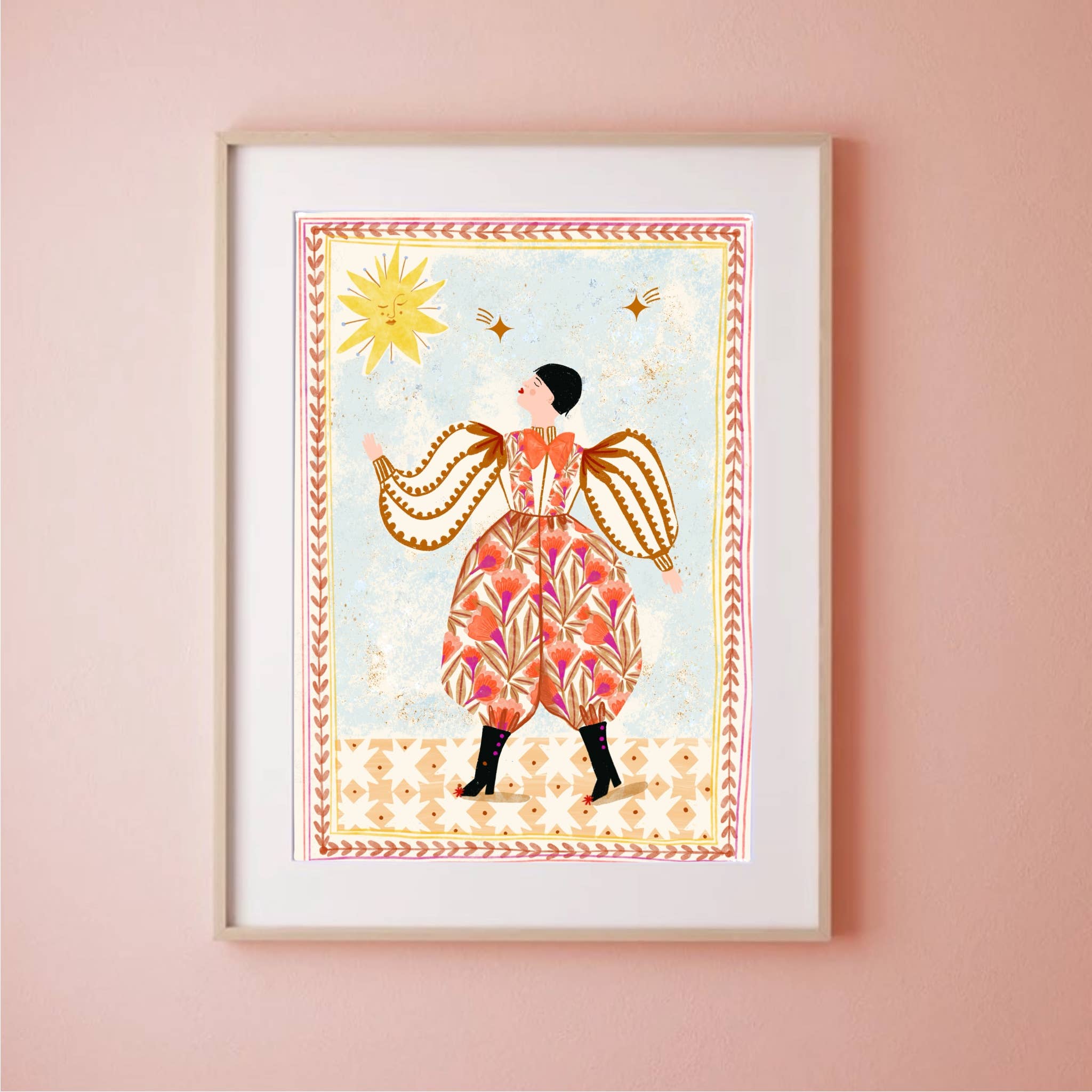 Folk Man - A4 - Print Carole Hillman Modern Love Store Glasgow