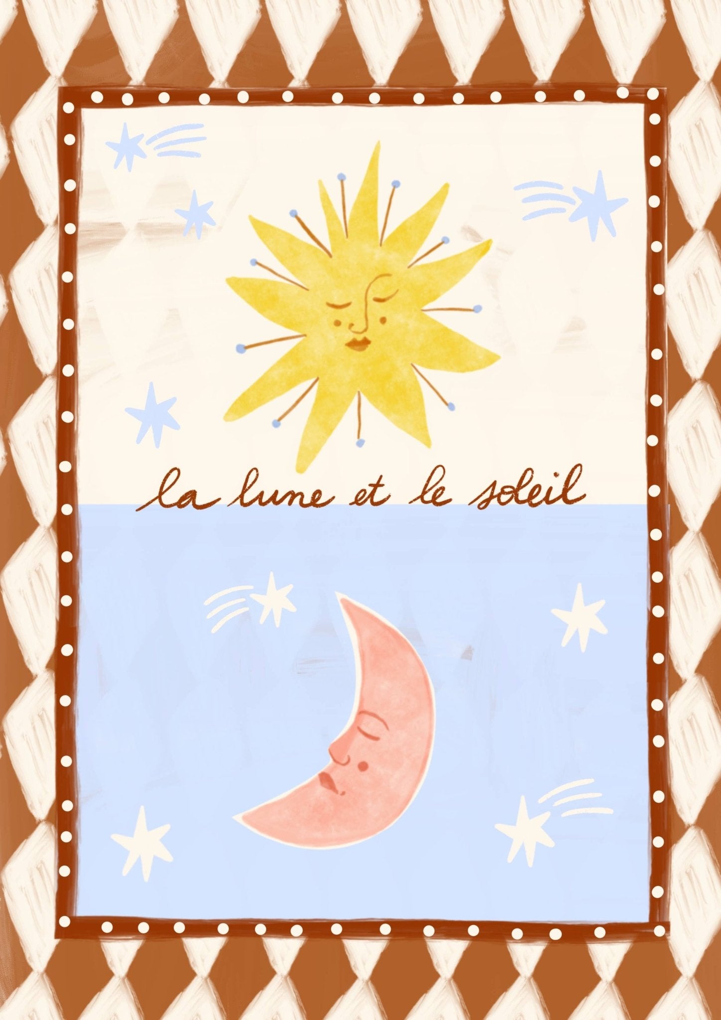 La lune et le soleil print - A4 - Print Carole Hillman Modern Love Store Glasgow