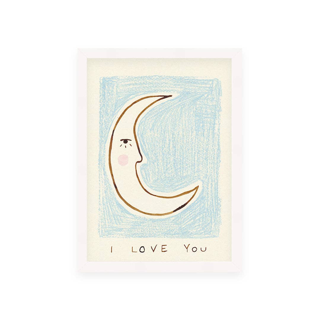 Love You Bedroom Hand Painted Print: Unframed / A3 (297 x 420mm) art - prints 