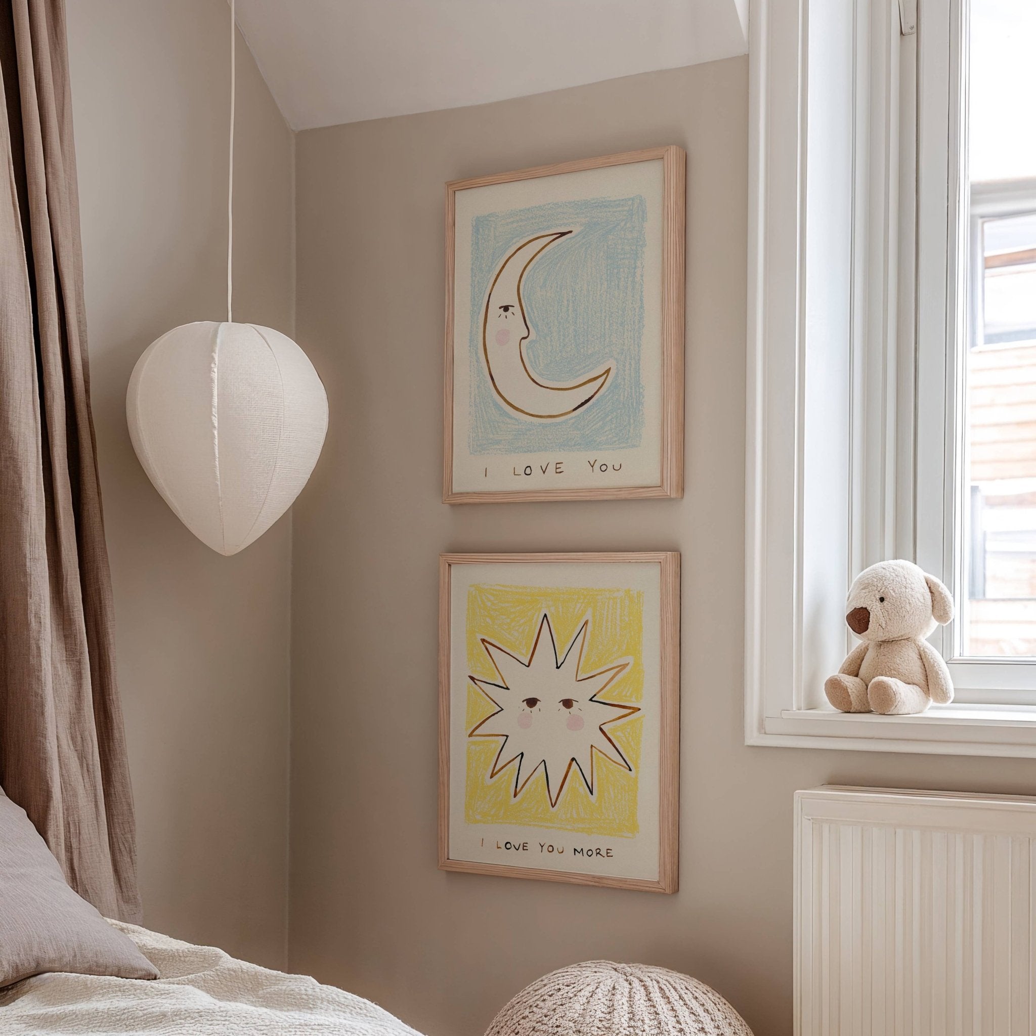 Love You Bedroom Hand Painted Print: Unframed / A3 (297 x 420mm) art - prints 
