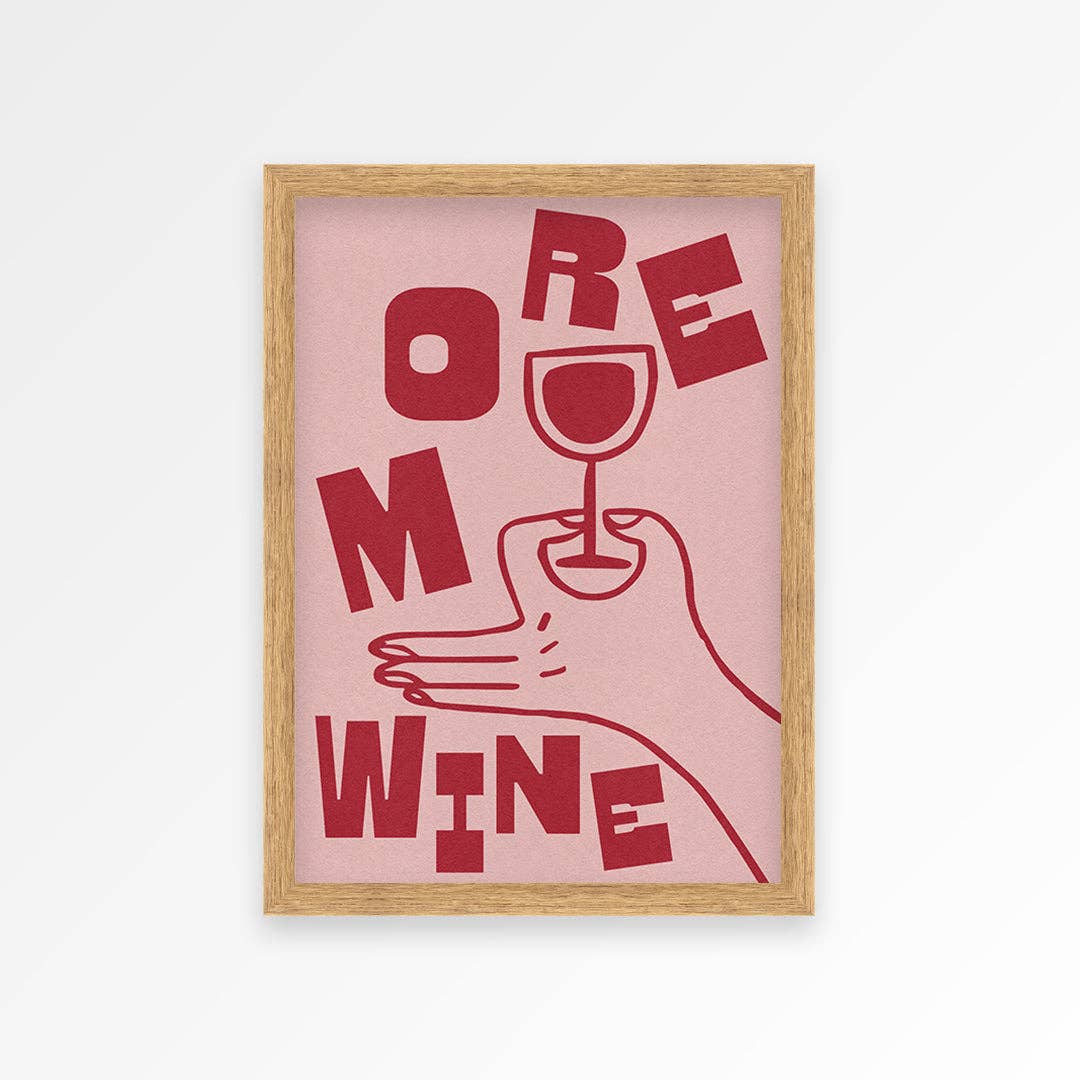 More Wine Print A3 art - prints 