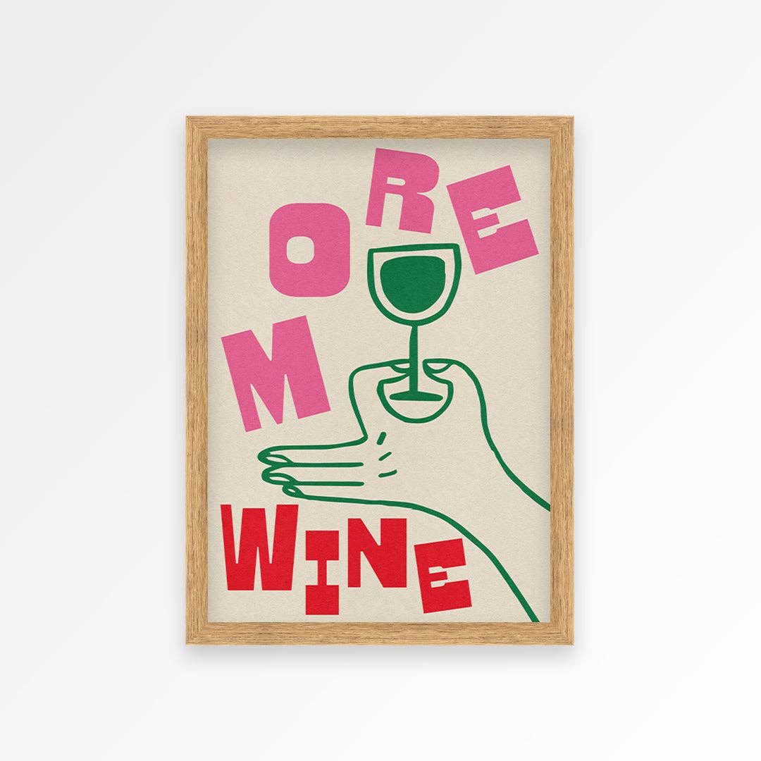 More Wine Print A3 art - prints 