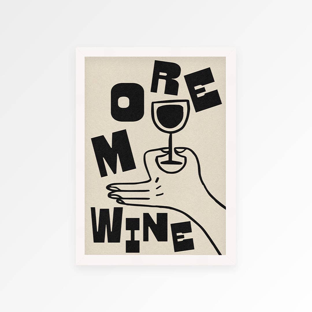More Wine Print A3 art - prints 