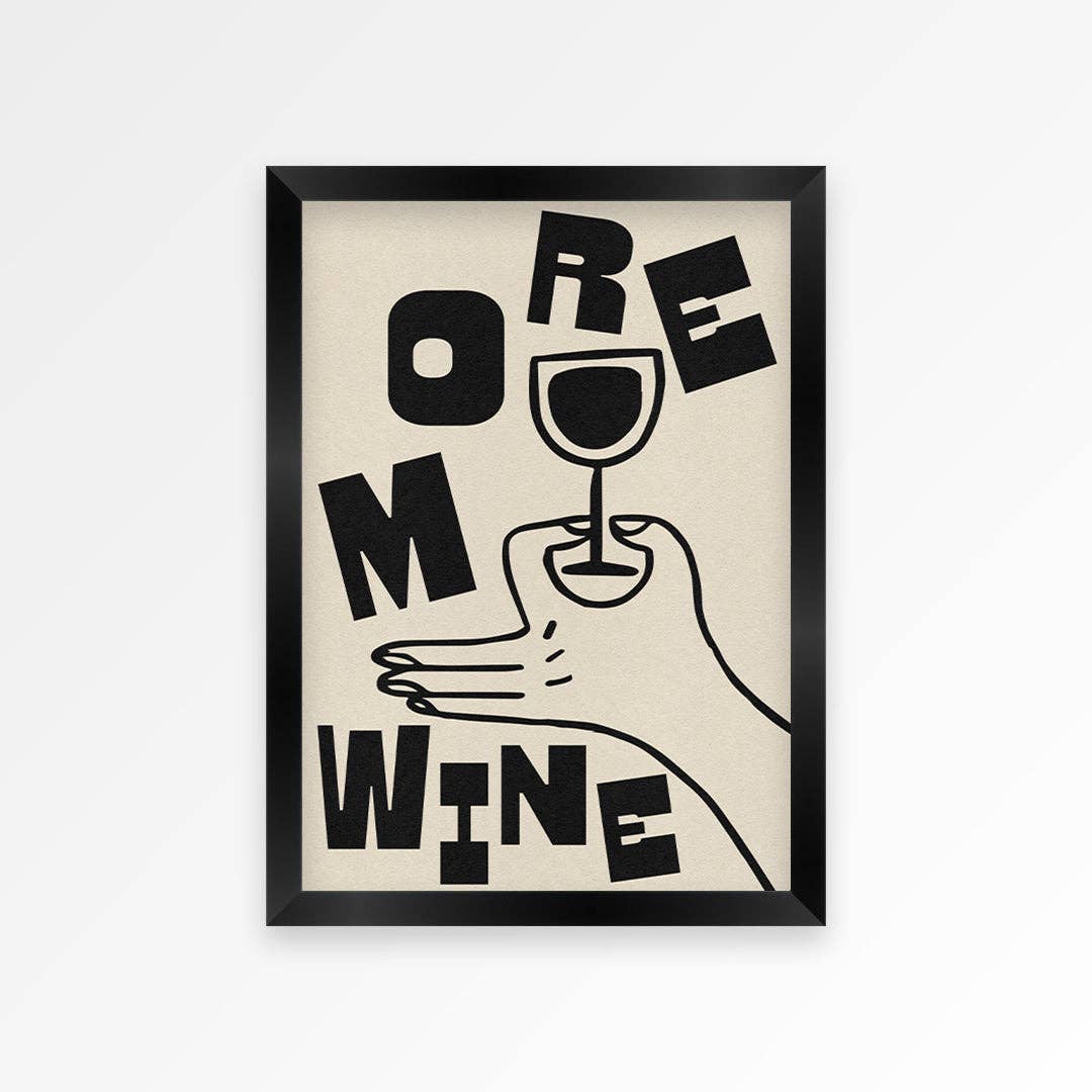 More Wine Print A3 art - prints 