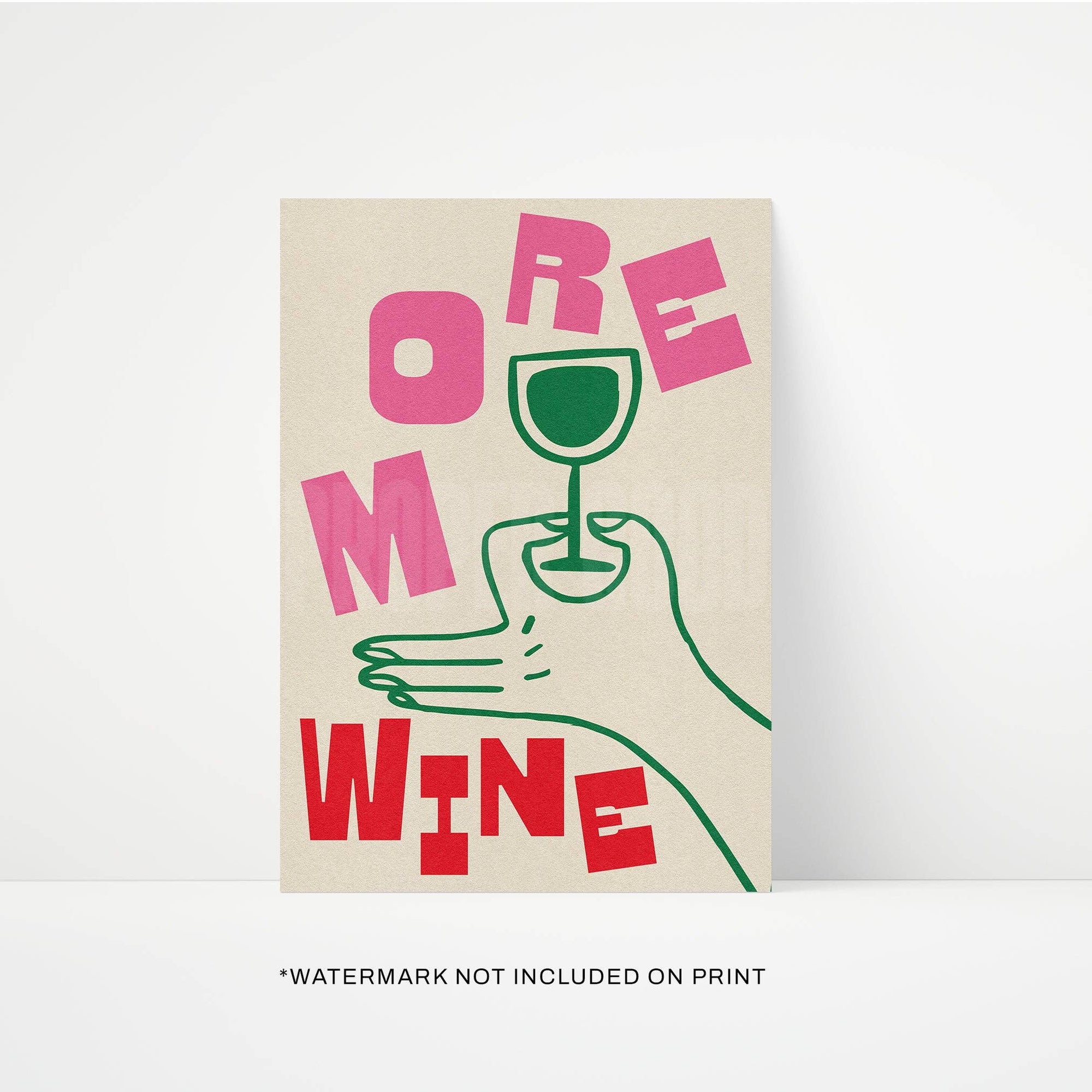 More Wine Print A3 art - prints 