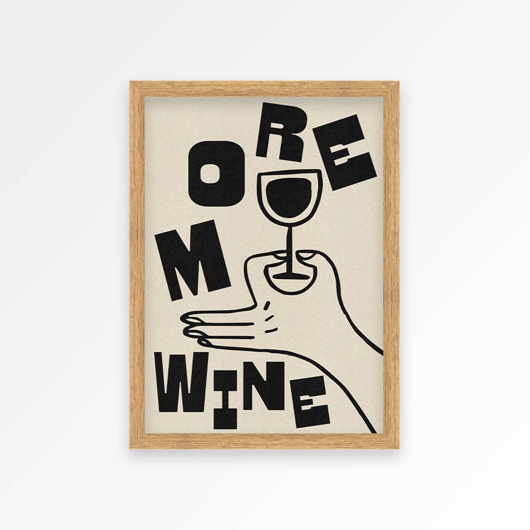 More Wine Print A3 art - prints 