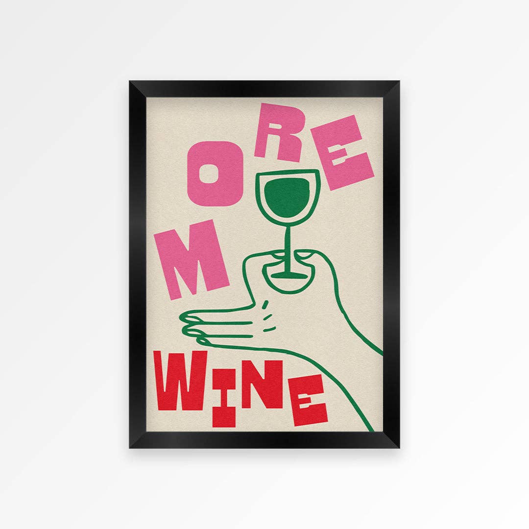 More Wine Print A3 art - prints 