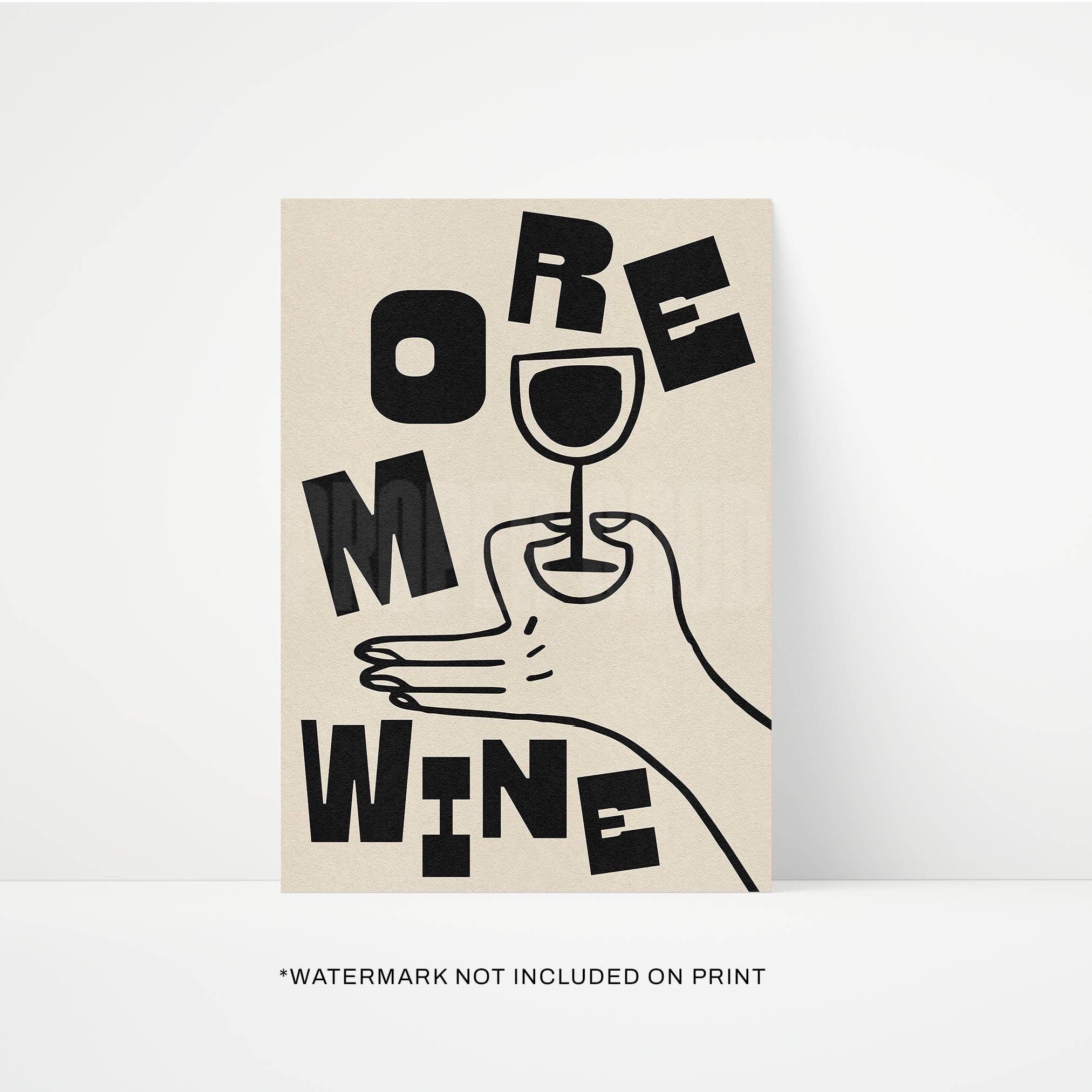 More Wine Print A3 art - prints 