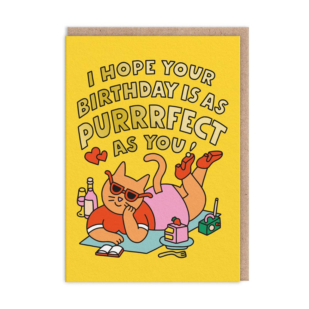 Purrrfect As You Birthday Card (9435) - Ohh Deer UK + EU Modern Love Store Glasgow