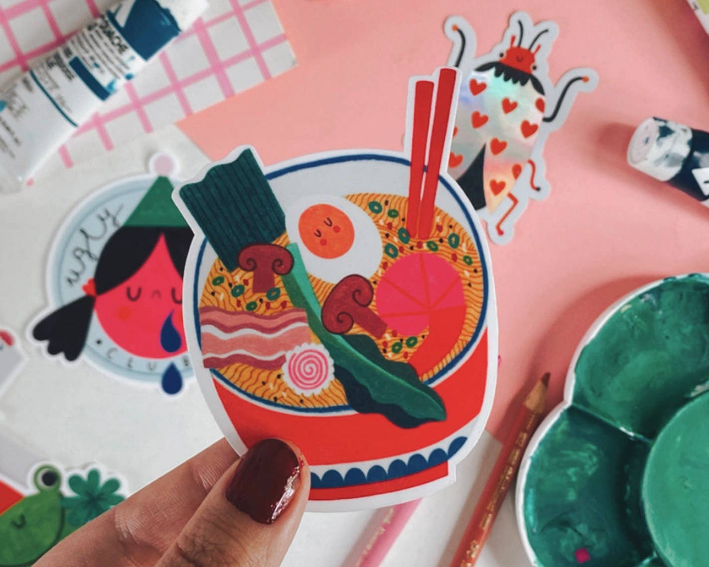 RAMEN sticker - Daria Solak Illustrations Modern Love Store Glasgow