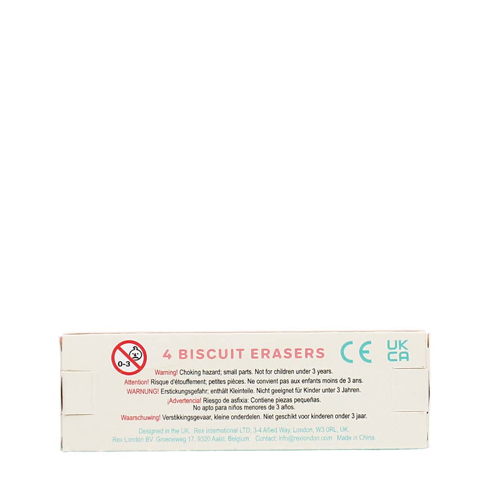 Erasers (set of 4) - Biscuits 5027455456782
