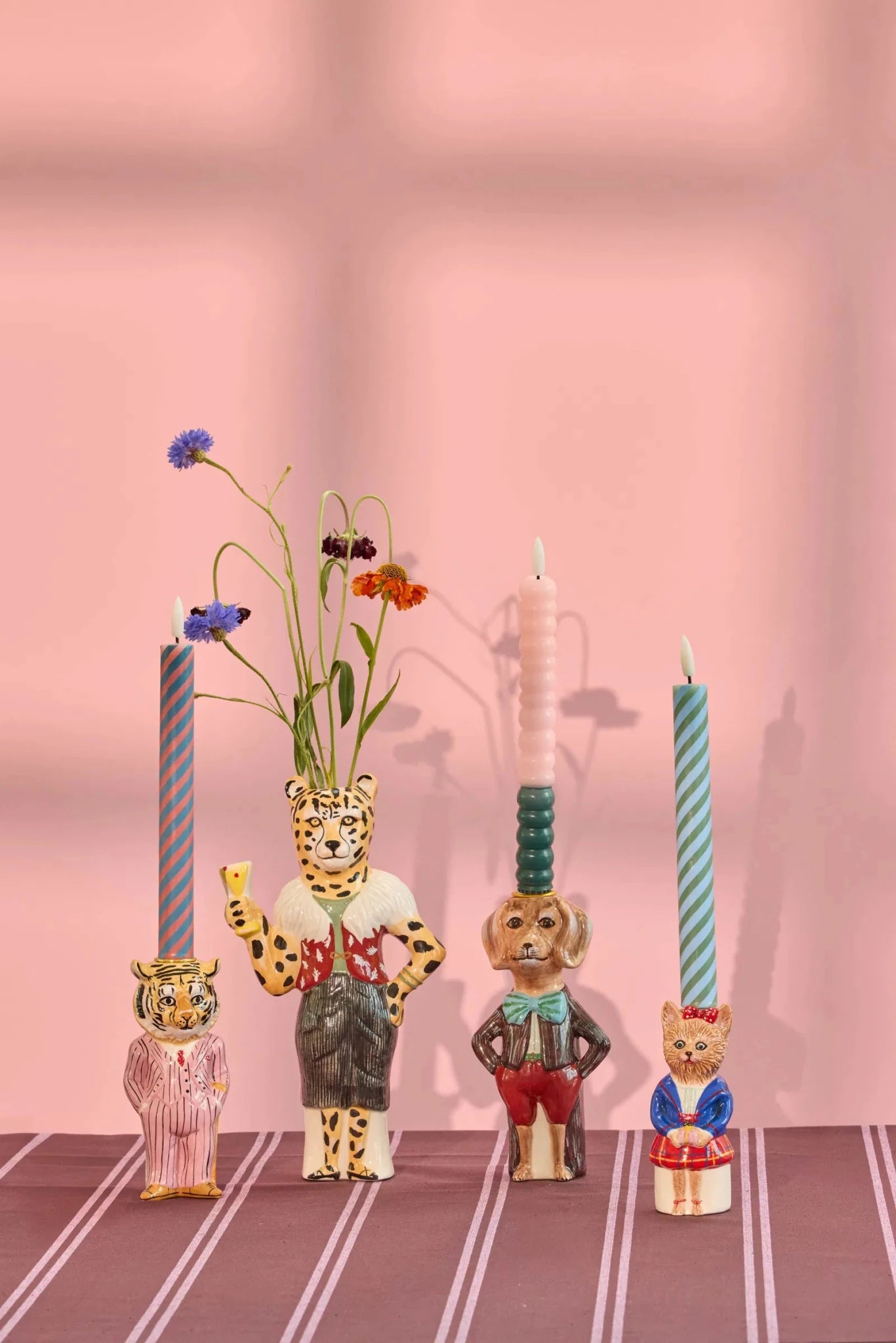 Cat in a Kilt Candle Holder candle 