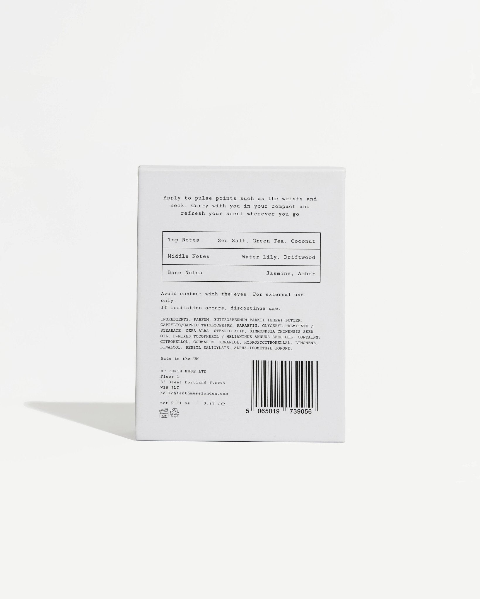 Salted Skin Solid Perfume - TENTH MUSE Modern Love Store Glasgow