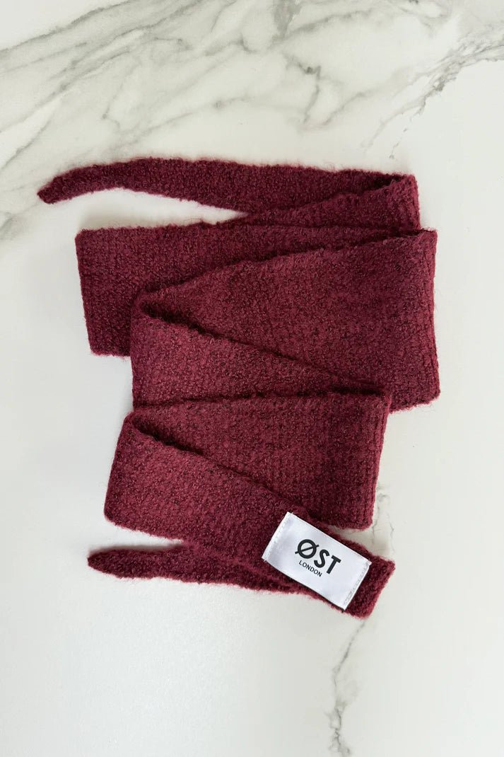 Sofie Scarf - Burgundy - Scarf Ost London Modern Love Store Glasgow